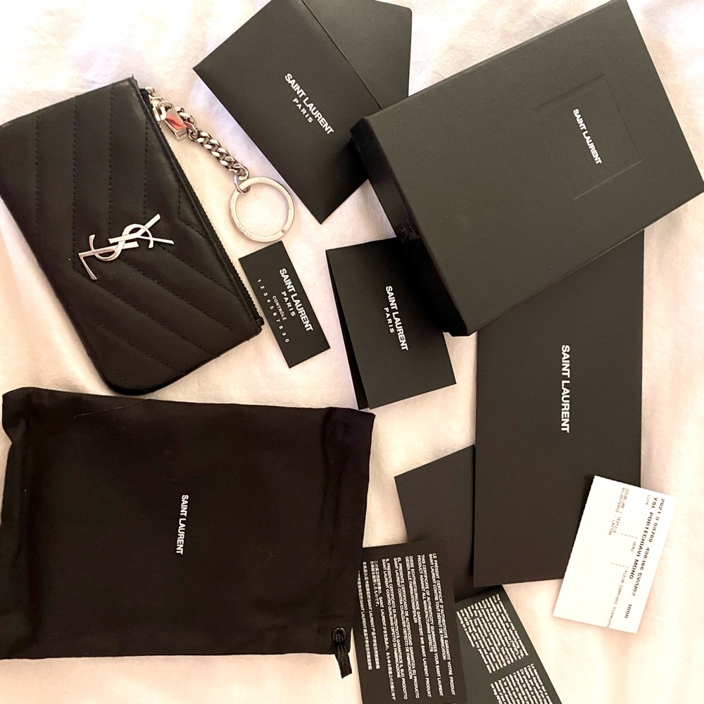 AUTHETIC YSL KEY CHAIN CARD HOLDER